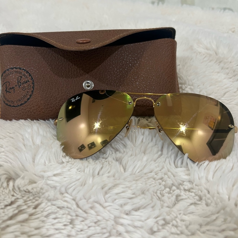 Gold Aviator Sunglasses Ray-Ban